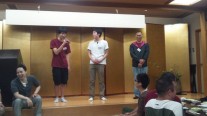 今年卒業したばかりの新会員3名（高64回）