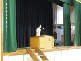 関東出場の亀田君の挨拶