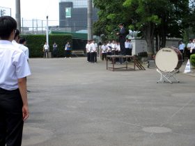 角坂校長先生からの創立記念講話