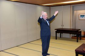 寺門さんの校歌リード